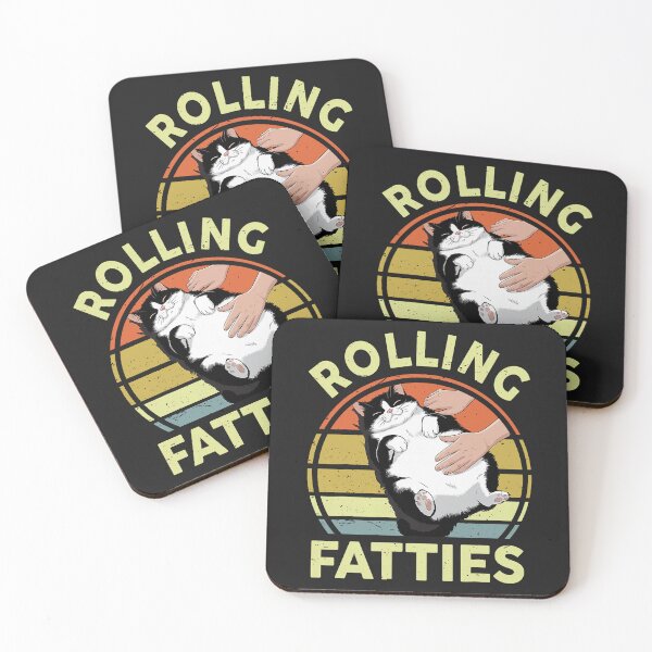 Item preview, Rolling Fatties Funny Tuxedo Cat Breed Mom Dad Kitten Retro  designed and sold by ArleneRowe.