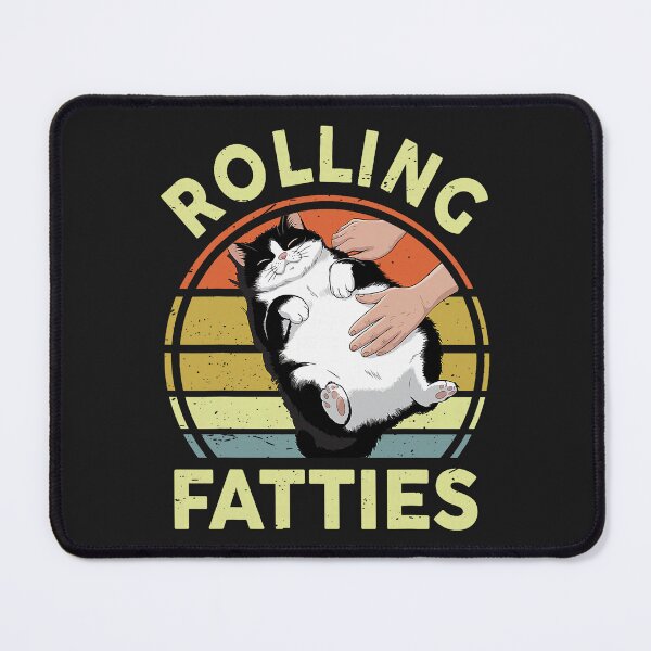 Item preview, Rolling Fatties Funny Tuxedo Cat Breed Mom Dad Kitten Retro designed and sold by ArleneRowe.