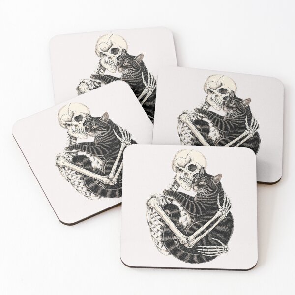 Item preview, Skeleton Hugging Cat Lover Cat Mom Dad  designed and sold by ArleneRowe.