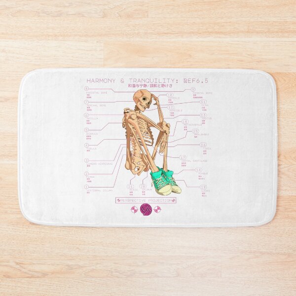 Item preview, Skeleton anatomy annotated designed and sold by m-yoga-store.