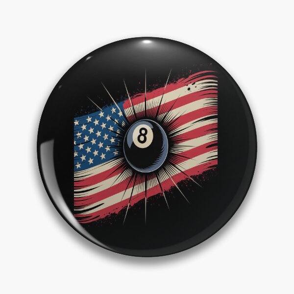 Item preview, Pool Snooker Billiards Player 8 Ball USA American Flag designed and sold by Catharsiscath.