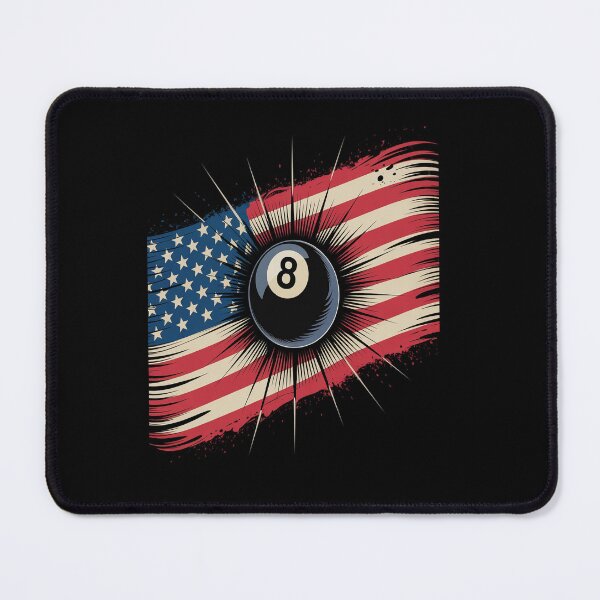 Item preview, Pool Snooker Billiards Player 8 Ball USA American Flag designed and sold by Catharsiscath.