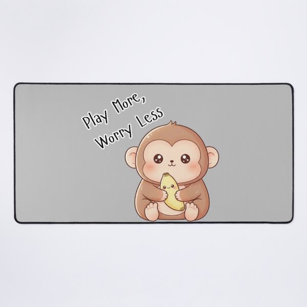 Item preview, Kawaii Lunar Zodiac MONKEY: Play More, Worry Less designed and sold by SebastianSpace.