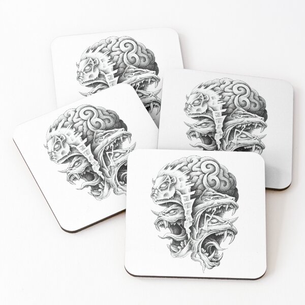 Item preview, Demonic Mind – Dark Brain with Monster Faces designed and sold by Andrew-212.