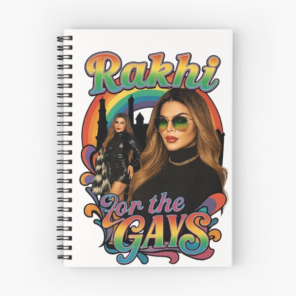 Item preview, Rakhi Sawant with Rainbow & Glam Styling designed and sold by Places On Earth.