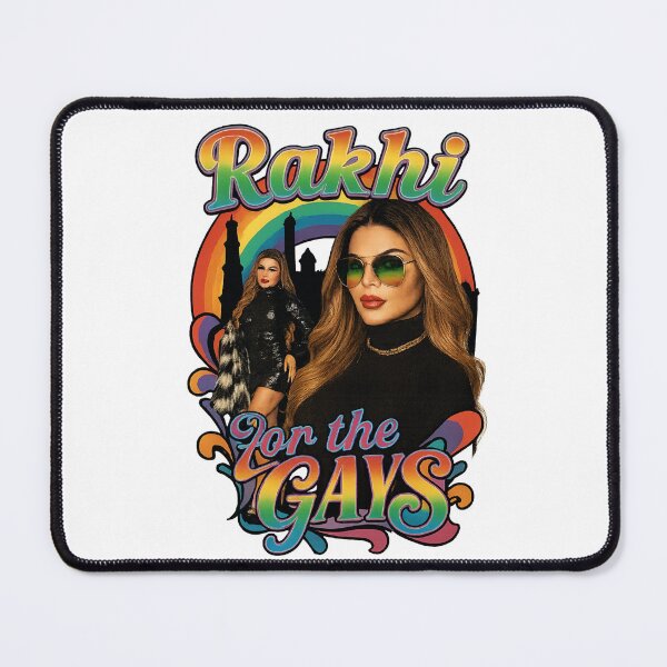 Item preview, Rakhi Sawant with Rainbow & Glam Styling designed and sold by Places On Earth.