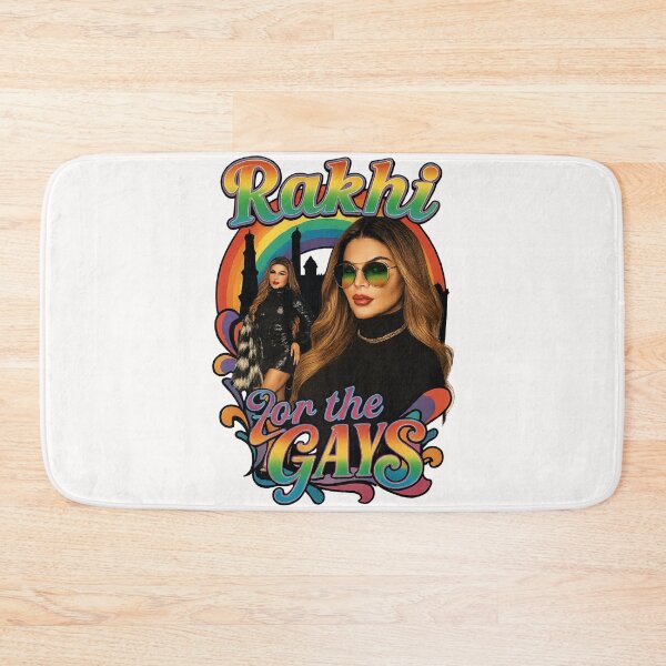 Item preview, Rakhi Sawant with Rainbow & Glam Styling designed and sold by Places On Earth.