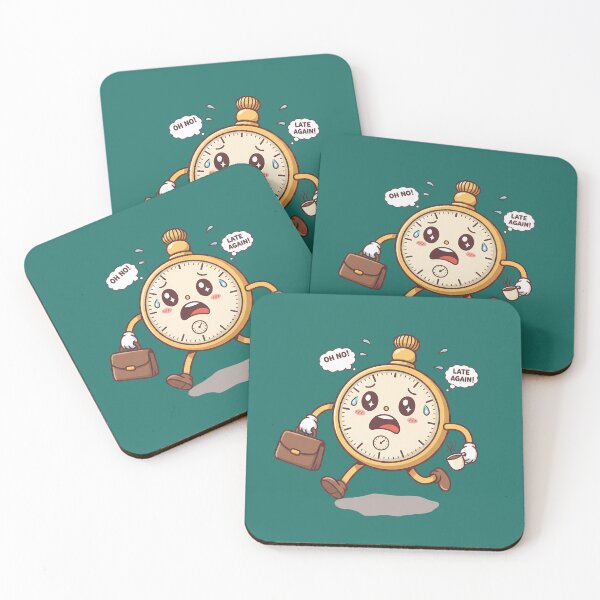 Item preview, Kawaii Running Pocket Watch: Oh No! Late Again! designed and sold by Minimochi Art.