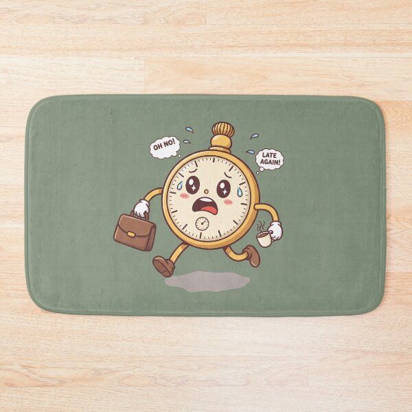 Item preview, Kawaii Running Pocket Watch: Oh No! Late Again! designed and sold by Minimochi Art.