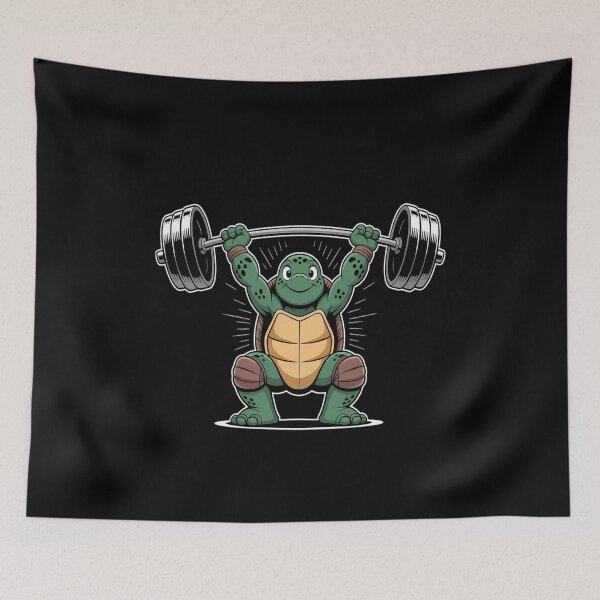 Item preview, Turtle Weightlifting Barbell Fitness Workout designed and sold by Catharsiscath.