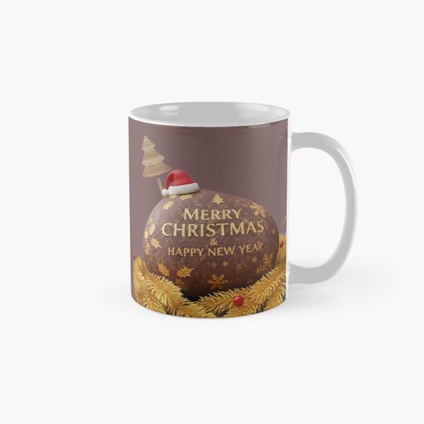 Item preview, Merry Christmas & Happy New Year Festive Rock Decoration Illustration designed and sold by DroolWorthyUS.