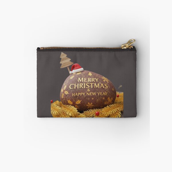 Item preview, Merry Christmas & Happy New Year Festive Rock Decoration Illustration designed and sold by DroolWorthyUS.