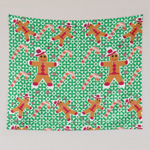 Item preview, Cute Gingerbread Candy Cane Christmas Seamless Pattern designed and sold by HopeAndHustle.
