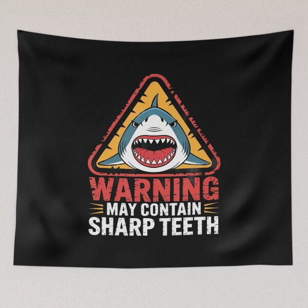 Item preview, Warning May Contain Sharp th Shark Diver designed and sold by AngelaSandra.