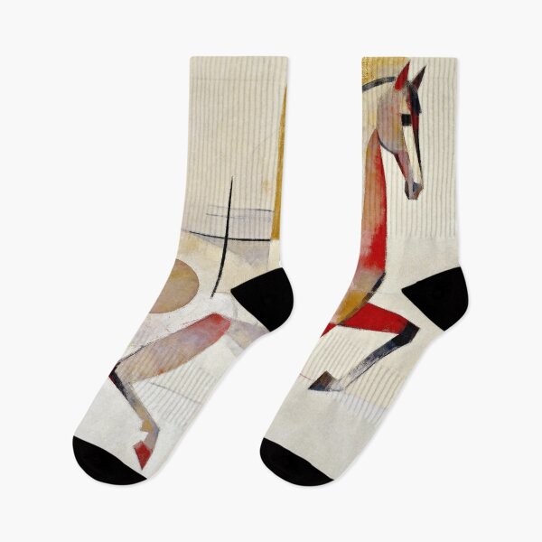 Item preview, Modern Abstract Geometric Horse with Golden Accents designed and sold by zzz888.