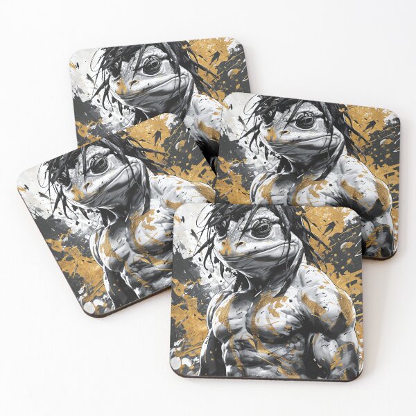 Item preview, Muscular frog with gold accents in the style designed and sold by Mianku | Für das Leben.