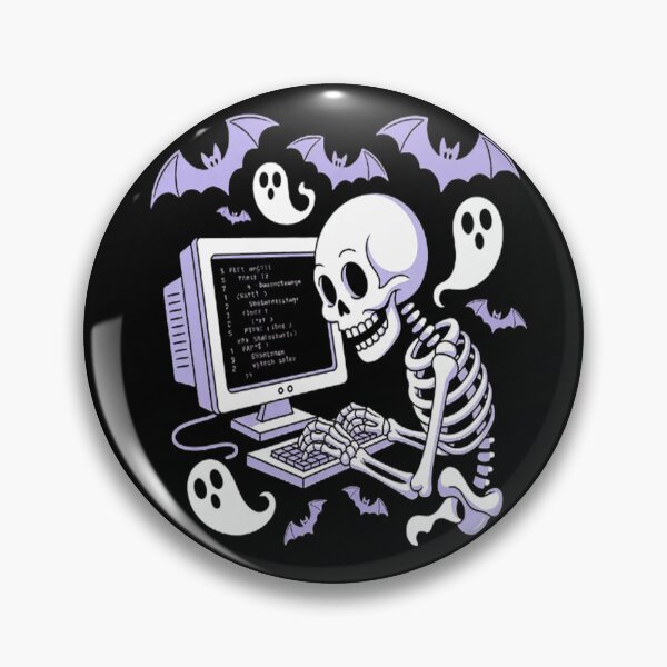 Item preview, Skeleton Programming Code Lovers Spooky Halloween Programmer designed and sold by CottonCandyPrin.