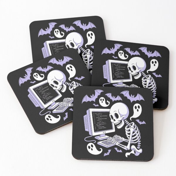 Item preview, Skeleton Programming Code Lovers Spooky Halloween Programmer designed and sold by CottonCandyPrin.
