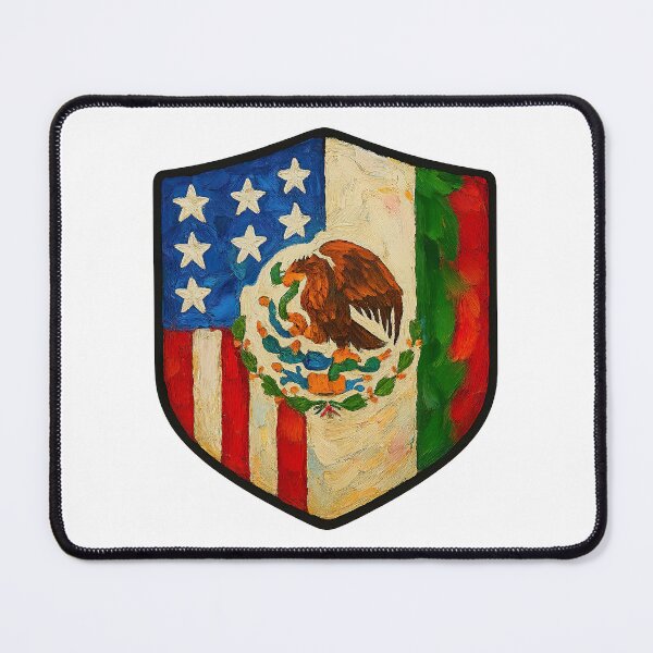 Item preview, Mexican American Flag, American Mexican Flag, Mexican And American Flag designed and sold by graphic-genie.