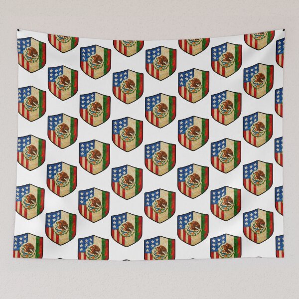 Item preview, Mexican American Flag, American Mexican Flag, Mexican And American Flag designed and sold by graphic-genie.