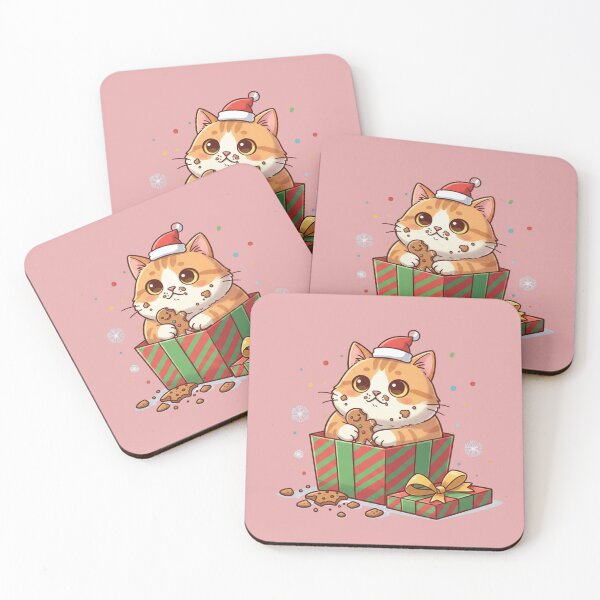 Item preview, Funny Cat in Gift Box – Cute Christmas Treat Thief Cartoon designed and sold by KaryaVisionSTR.