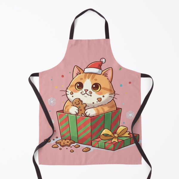 Item preview, Funny Cat in Gift Box – Cute Christmas Treat Thief Cartoon designed and sold by KaryaVisionSTR.