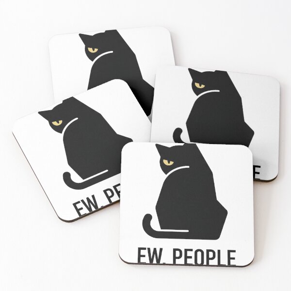 Item preview, Ew People - Grumpy Black Cat Introvert designed and sold by WojcikDesigners.