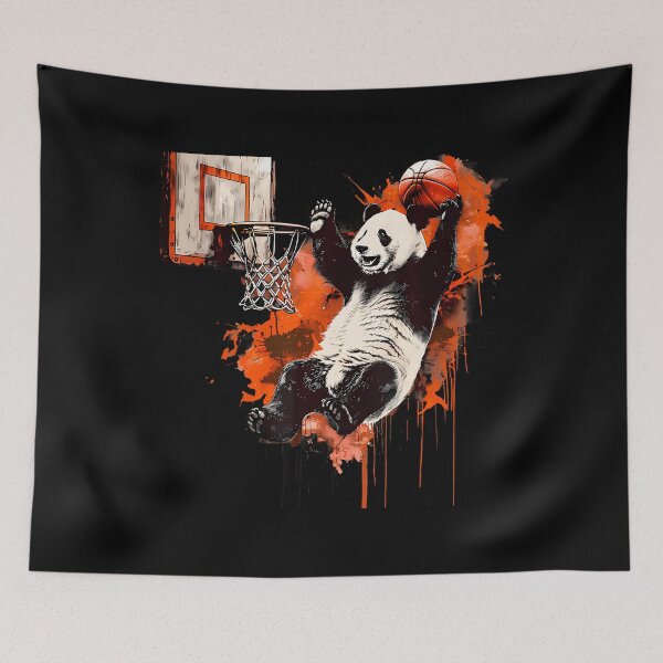 Item preview, Basketball Panda Bear Basketball Player Slam Dunk Artwork designed and sold by CandyceMillie.