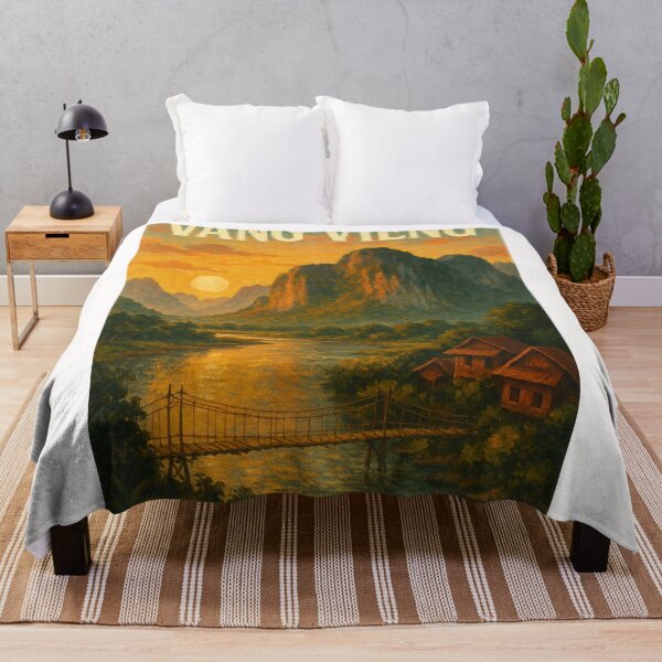 Item preview,  Sunset Over Nam Song River, Vang Vieng, Laos designed and sold by Places On Earth.