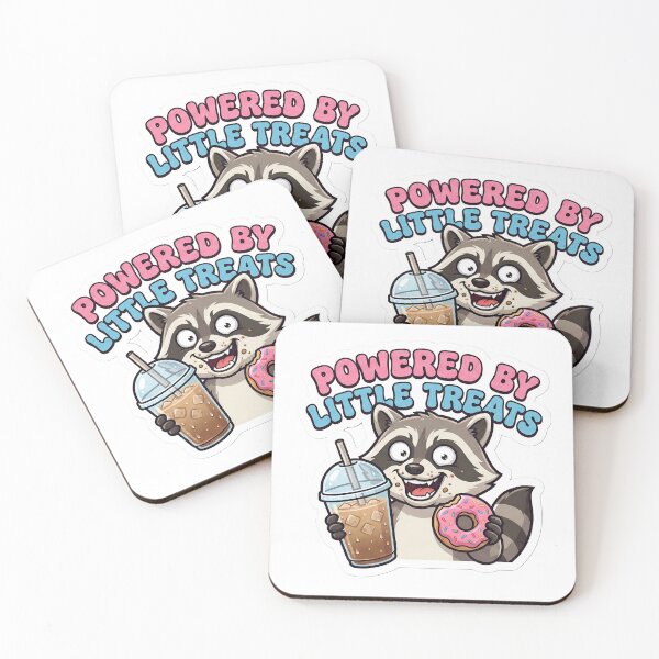 Item preview, Powered By Little Treats Raccoon Meme designed and sold by StickyGuys.