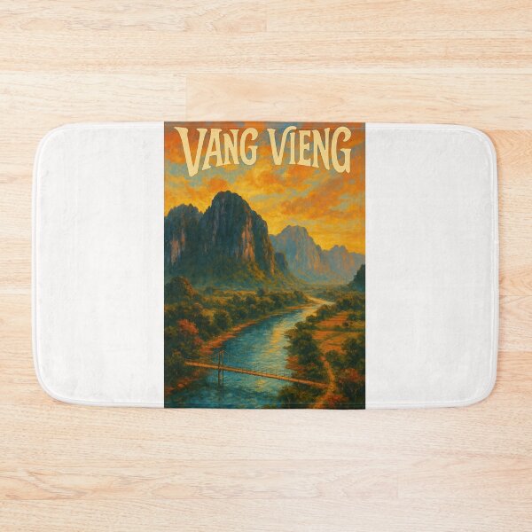 Item preview,  Vang Vieng Mountain Landscape Along the Nam Song River designed and sold by Places On Earth.