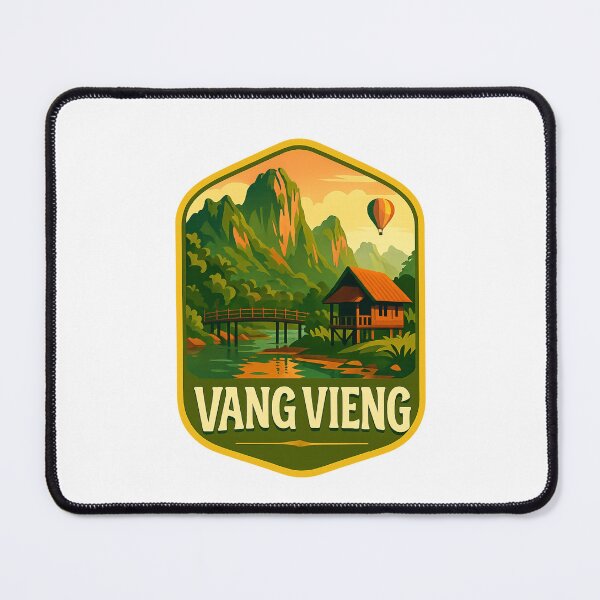 Item preview,  Hot Air Balloon Over Vang Vieng Mountains, Laos designed and sold by Places On Earth.