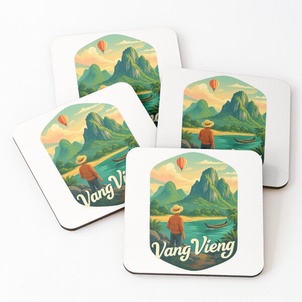 Item preview,  Explorer’s View of Vang Vieng Mountains and Nam Song River, Laos designed and sold by Places On Earth.