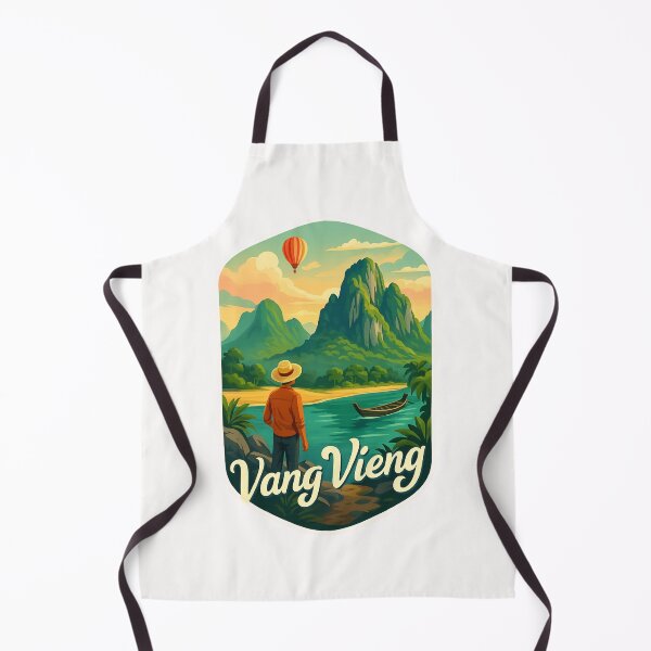 Item preview, Explorer’s View of Vang Vieng Mountains and Nam Song River, Laos designed and sold by Places On Earth.