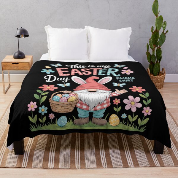 Item preview, My Easter Day Pyjama Floral Bunny Gnome designed and sold by DianaStantzo.