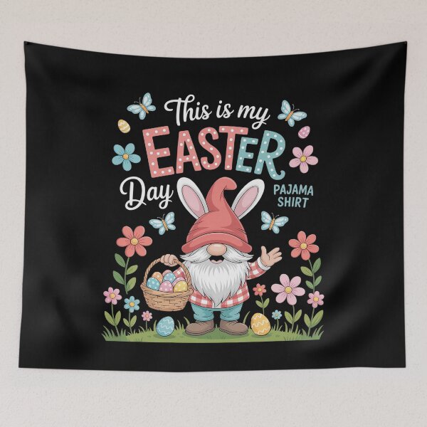 Item preview, My Easter Day Pyjama Floral Bunny Gnome designed and sold by DianaStantzo.
