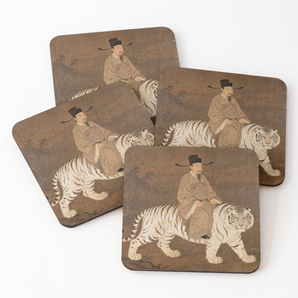 Item preview, Ancient Sage Riding Majestic White Tiger Scroll Art designed and sold by zzz888.