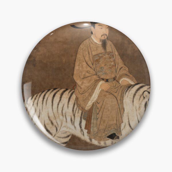 Item preview, Ancient Sage Riding Majestic White Tiger Scroll Art designed and sold by zzz888.