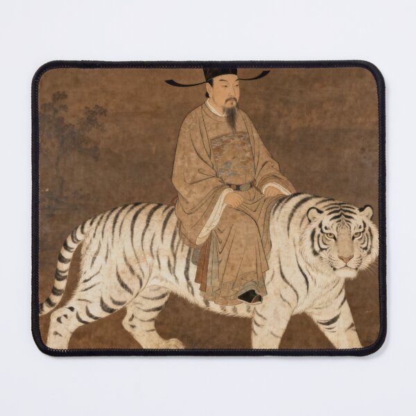 Item preview, Ancient Sage Riding Majestic White Tiger Scroll Art designed and sold by zzz888.