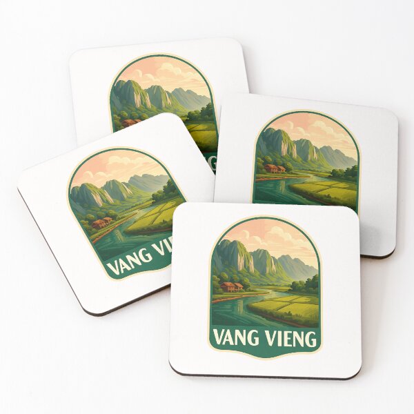 Item preview,  Rice Fields and Riverbanks of Vang Vieng, Laos designed and sold by Places On Earth.