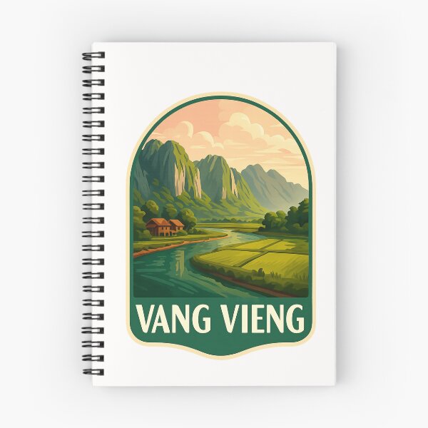 Item preview,  Rice Fields and Riverbanks of Vang Vieng, Laos designed and sold by Places On Earth.