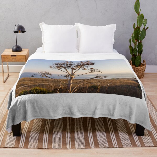 Item preview, Dried Plant Silhouette by Coastal Horizon at Sunset with Warm Golden Light and Calm Sea designed and sold by Nmallia.