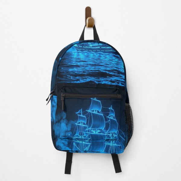 Item preview, Neon Ghostship – A Futuristic Vision of Light, Mystery, and Ocean Dreams designed and sold by PixelVibe782.