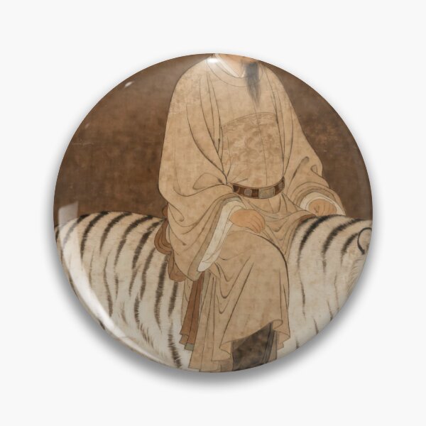 Item preview, Ancient Sage Riding Majestic White Tiger Scroll Art designed and sold by zzz888.