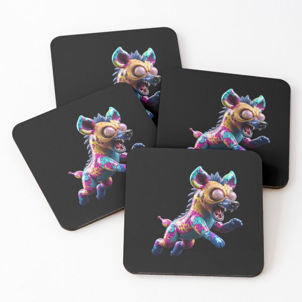 Item preview, Neon Graffiti Hyena Jump – Urban Pop Art Cartoon designed and sold by PLUSHIWORLDtm.
