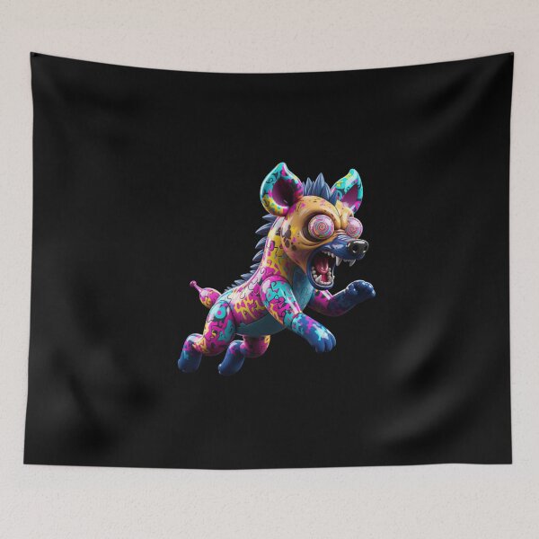 Item preview, Neon Graffiti Hyena Jump – Urban Pop Art Cartoon designed and sold by PLUSHIWORLDtm.