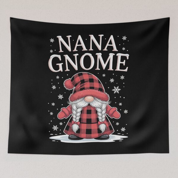 Item preview, Nana Gnomes Check Red Plaid Pattern Christmas Gnome designed and sold by DianaStantzo.