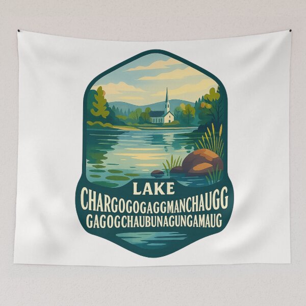 Item preview, Lake Chargoggagoggmanchauggagoggchaubunagungamaugg in Webster, Massachusetts designed and sold by Places On Earth.