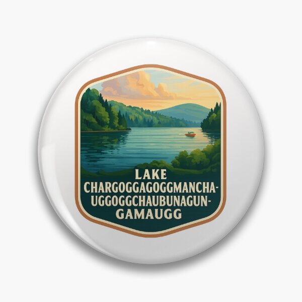 Item preview,  Sunset at Lake Chargoggagoggmanchauggagoggchaubunagungamaugg, Webster MA designed and sold by Places On Earth.