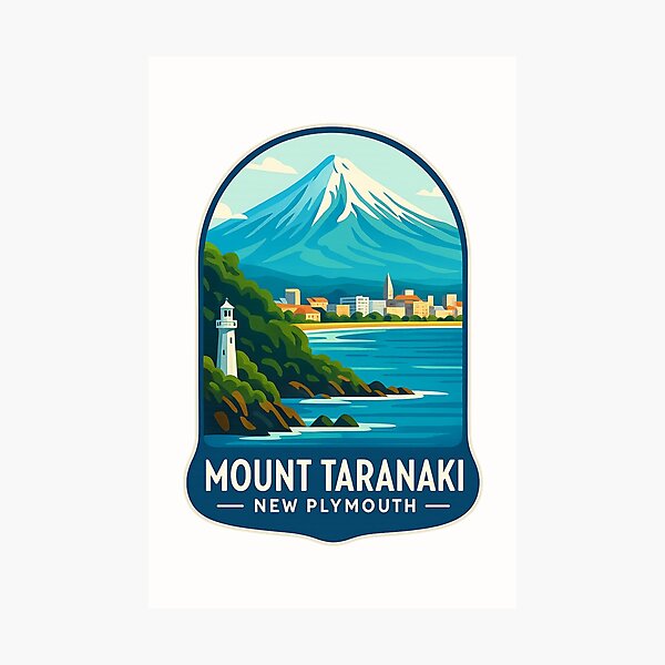 Item preview, Mount Taranaki Overlooking New Plymouth and the Tasman Sea, New Zealand designed and sold by Places On Earth.
